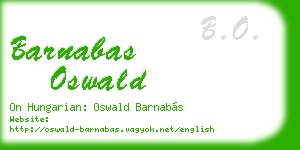barnabas oswald business card