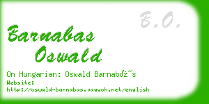 barnabas oswald business card